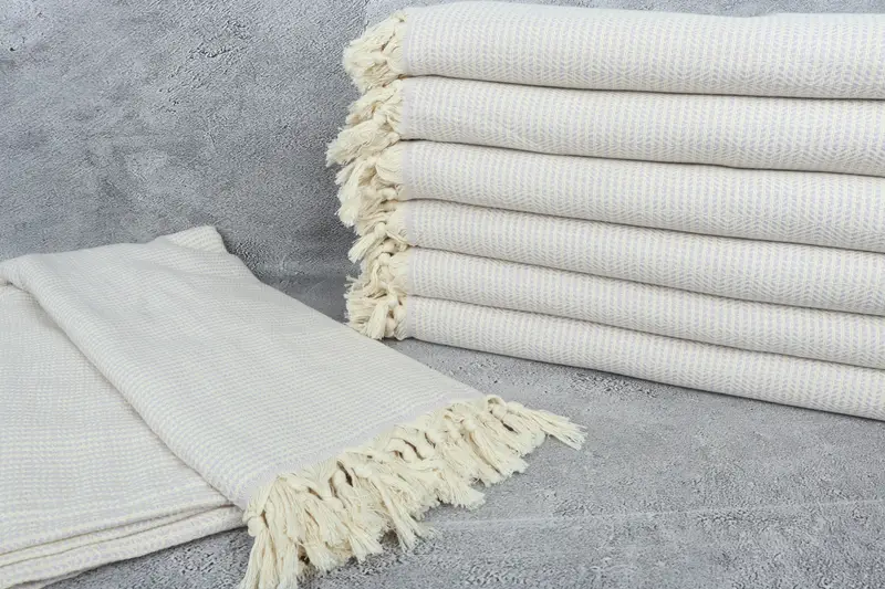Wedding Hand Made Gift, Turkish Blanket, Decorative Blanket, Beach Wedding Favor, 92x76 Cotton Geometric Towel, Wedding Gift Ideas, Monogram Blanket - 2