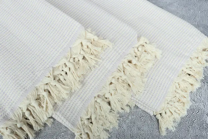 Wedding Hand Made Gift, Turkish Blanket, Decorative Blanket, Beach Wedding Favor, 92x76 Cotton Geometric Towel, Wedding Gift Ideas, Monogram Blanket - 5