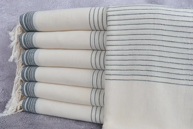Grandma Gift, Personalized Gifts, 68x36 Cotton Striped Towel, Handmade Turkish hammam towel, Yoga Towel, Custom Wedding Gifts, Bridesmaid Gifts - 1