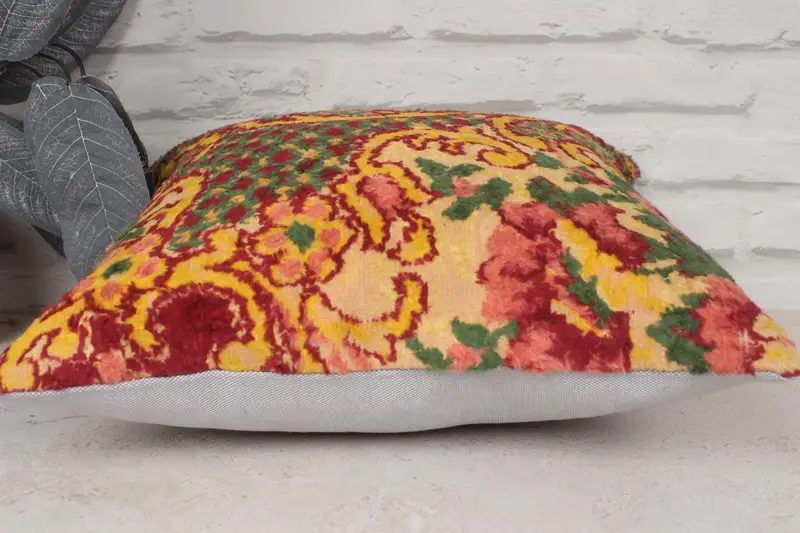 Handmade Kilim Cushion, Accent Cushion, Bolster Pillow Cover, Vintage Pillow, Kilim Cushion Sham, Cushion Case, 14x14 Green Pillow Sham - 5
