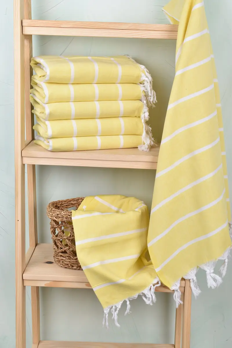 Handmade Gift, Beach towel, Embroidered Turkish Towel, Sand-resistant towel, Bridal Shower Favors, 70x36 Cotton Striped Towel, Cute Beach Towel - 3