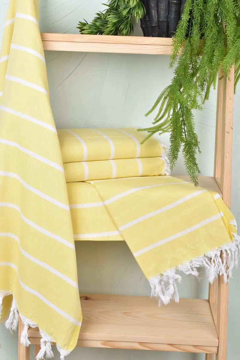 Handmade Gift, Beach towel, Embroidered Turkish Towel, Sand-resistant towel, Bridal Shower Favors, 70x36 Cotton Striped Towel, Cute Beach Towel - 6