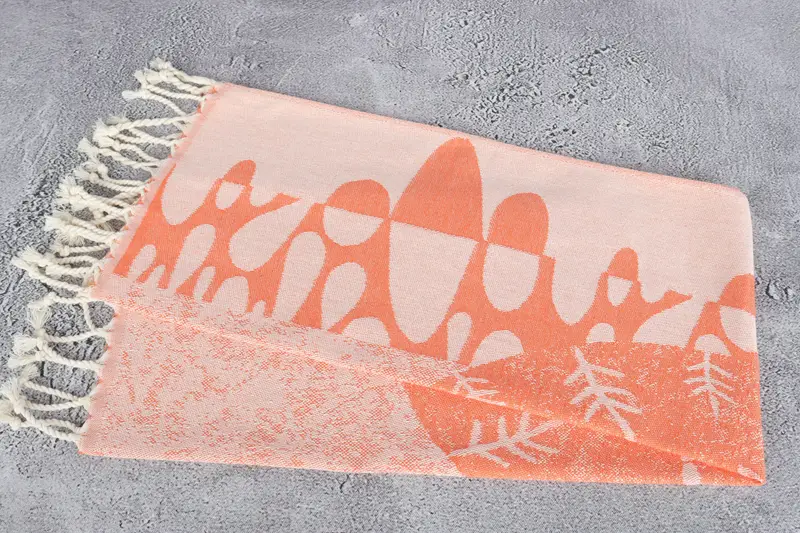 Turkish Towel Hand Towel, Holiday Towel, Personalized Kitchen Towel, Small Bath Towels, Custom Tea Towel, 36x18 Cotton Turtle Design Towel - 7