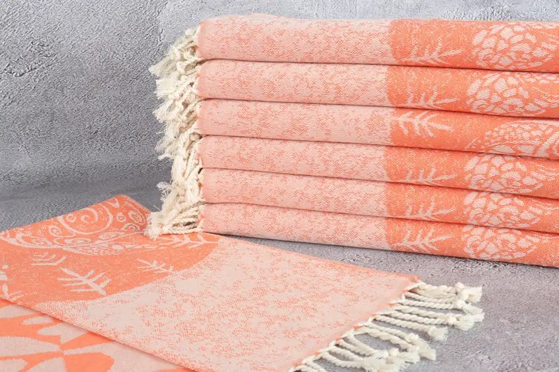 Turkish Towel Hand Towel, Holiday Towel, Personalized Kitchen Towel, Small Bath Towels, Custom Tea Towel, 36x18 Cotton Turtle Design Towel - 3