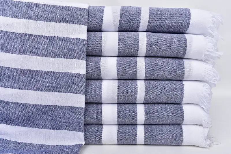 64x40 Cotton Striped Towel, Gift For Wedding Day, Best Beach Towel, Bridal Gifts, Miami Bachelorette Party Favors, Housewarming Gift, Luxury towel - 1
