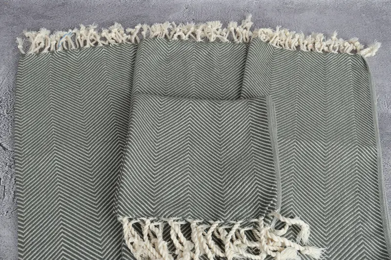 40x20 Cotton Herringbone Towel, Bathroom Towels, Home Decor Gifts, Kitchen Towel, Monogrammed Hand Towel, Best Wedding Gift, Unique Gift, Spa Towel - 4