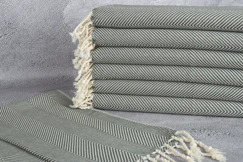 40x20 Cotton Herringbone Towel, Bathroom Towels, Home Decor Gifts, Kitchen Towel, Monogrammed Hand Towel, Best Wedding Gift, Unique Gift, Spa Towel - 2