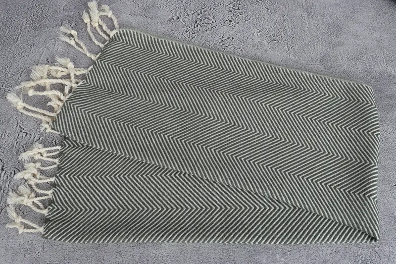 40x20 Cotton Herringbone Towel, Bathroom Towels, Home Decor Gifts, Kitchen Towel, Monogrammed Hand Towel, Best Wedding Gift, Unique Gift, Spa Towel - 6