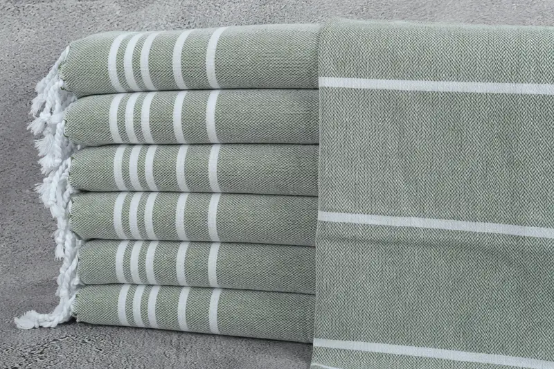 Monogrammed Hand Towel, Summer Gift, Turkish Tea Towel, Wedding Gift Ideas, Personalized Gift, 38x18 Cotton Striped Towel, Xmas Gifts, Handmade Gift - 1