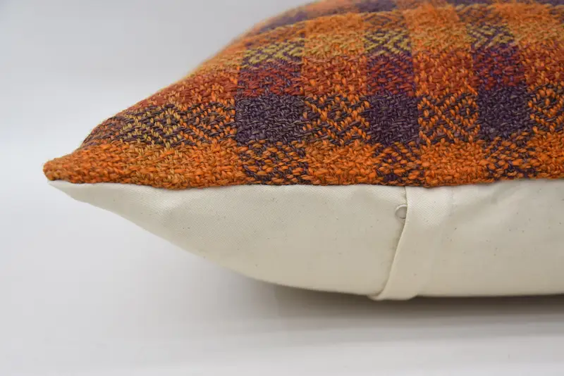 Bohemian Cushion Cushion Case, Handmade Kilim Cushion, Kilim Pillow, Kilim Rug Pillow Case, Pillow for Couch, Pillow Sham, 18x18 Purple Cushion Case - 5