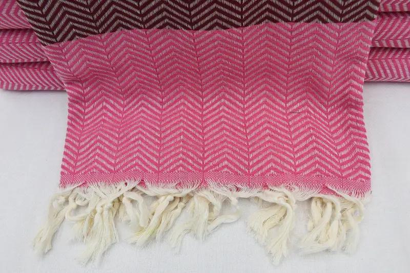 Spa Gift, Wedding Gift Customized Blanket, Turkish Bedcover, Woven Blanket, Personalized Gifts, 84x80 Cotton Chevron Towel, Housewarming Gift - 3