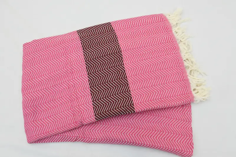 Spa Gift, Wedding Gift Customized Blanket, Turkish Bedcover, Woven Blanket, Personalized Gifts, 84x80 Cotton Chevron Towel, Housewarming Gift - 5