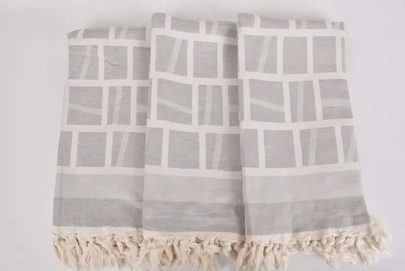 Fouta towel, Custom Beach Towel, Beach Size Towel, Family Gift Basket, 70x34 Cotton Patterned Towel, Valentines Day Gift For Him, Housewarming Gift - 7