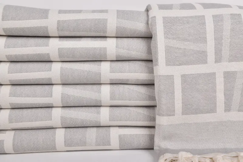 Fouta towel, Custom Beach Towel, Beach Size Towel, Family Gift Basket, 70x34 Cotton Patterned Towel, Valentines Day Gift For Him, Housewarming Gift - 1