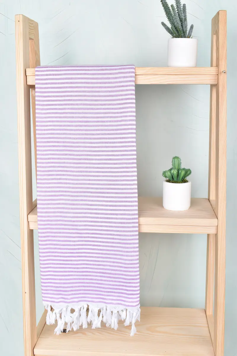 Girls Weekend Getaways Ideas, Birthday Gift, 68x36 Cotton Striped Towel, Lightweight Turkish towel, Bachelorette Party Gift, Absorbent Turkish towel - 8