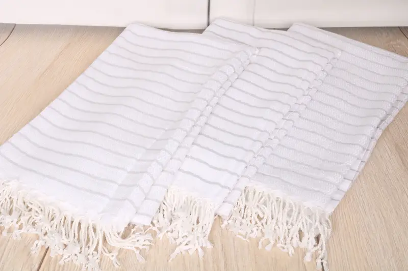 Bachelor Gifts, Turkish hand towel, Grandma Gift, Sand-free towel, Quick-dry travel peshtemal towel, Beach Towel Bulk, 70x40 Cotton Striped Towel - 6