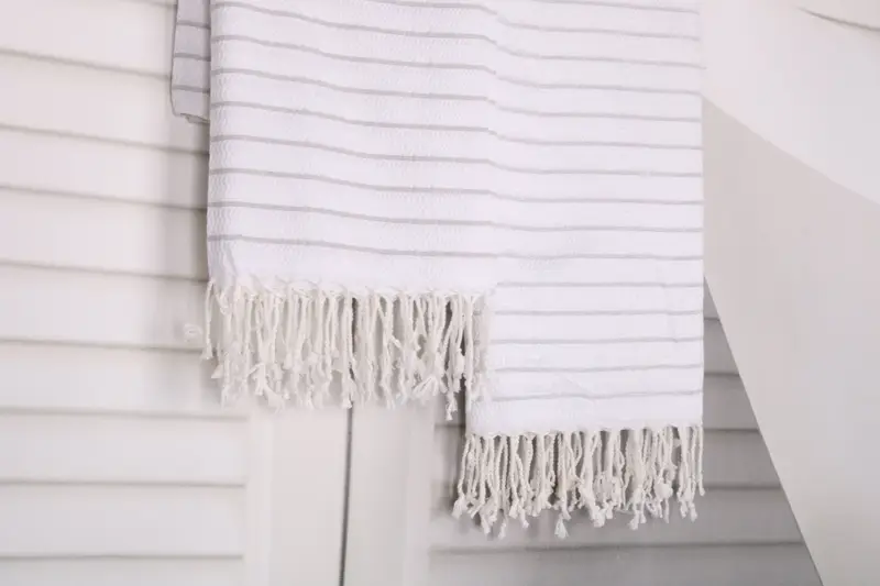 Bachelor Gifts, Turkish hand towel, Grandma Gift, Sand-free towel, Quick-dry travel peshtemal towel, Beach Towel Bulk, 70x40 Cotton Striped Towel - 8
