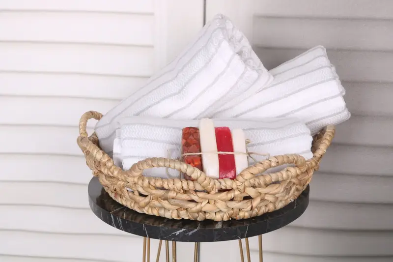 Bachelor Gifts, Turkish hand towel, Grandma Gift, Sand-free towel, Quick-dry travel peshtemal towel, Beach Towel Bulk, 70x40 Cotton Striped Towel - 4