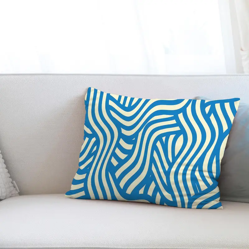 Almohada estampada con patrón abstracto: acento moderno y minimalista para la decoración del hogar