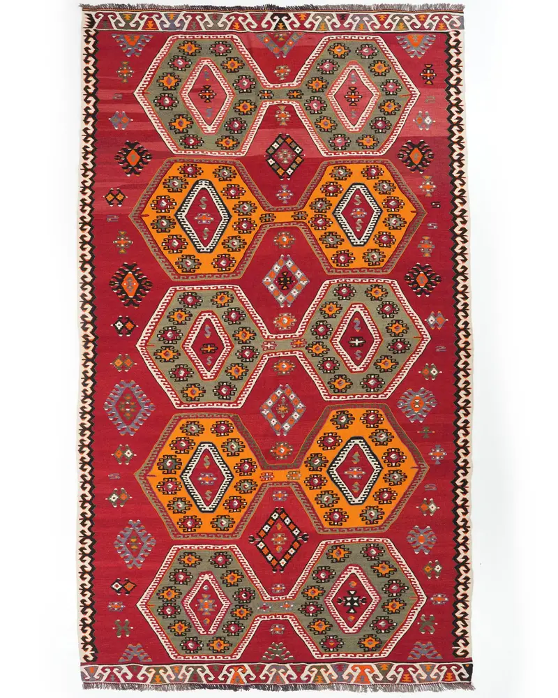 Kırmızı Halı, 6,1x11,4 ft Zarif ve Çok Yönlü