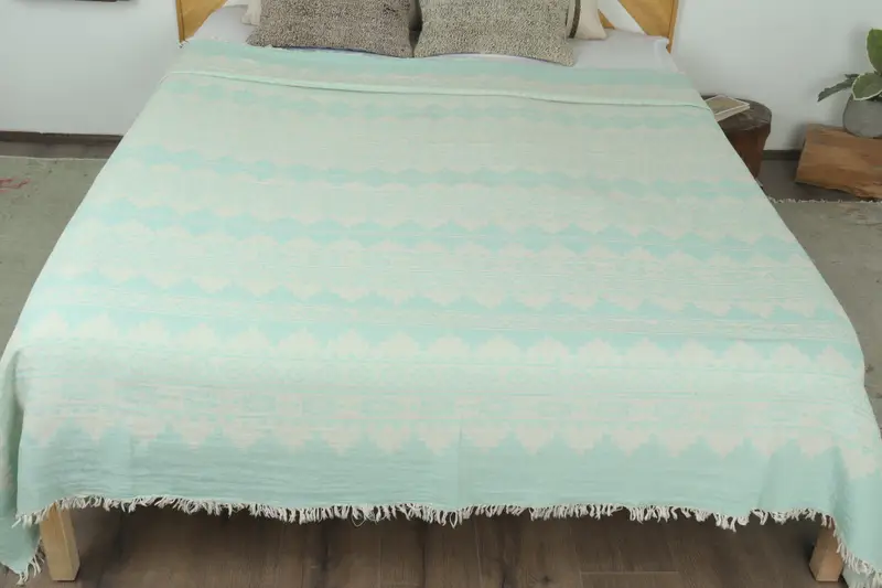 Housewarming Gift, 92x80 Cotton Kilim Towel, Extra Large Tablecloth, Woven Blanket, King Size Bedspread, Girl Trip Party Favor, Custom Blanket - 8