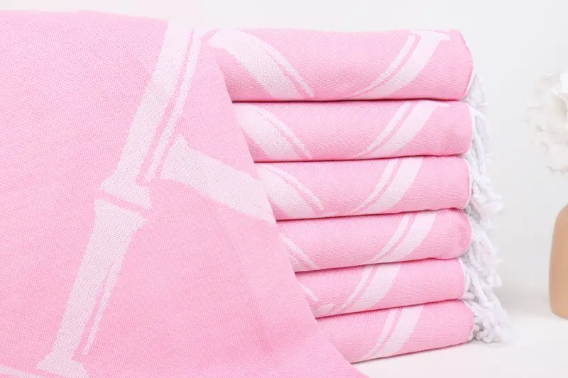 Customized Turkish Towel, Beach Towel Bulk, 70x40 Cotton Bamboo Branch Patterned Towel, Turkish Towel USA, Valentines Day Gift For Him, Gift For Her - 2