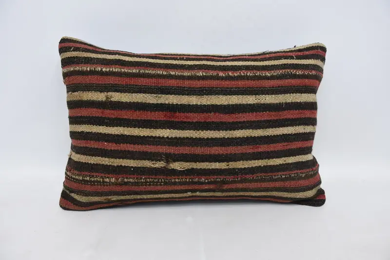 Pillow Cover, 16x24 Pink Cushion, Pillow for Couch, Turkish Bench Pillow, Kilim Cushion Sham, Boho Pillow Sham Cover, Square Throw Pillow Cover - 1