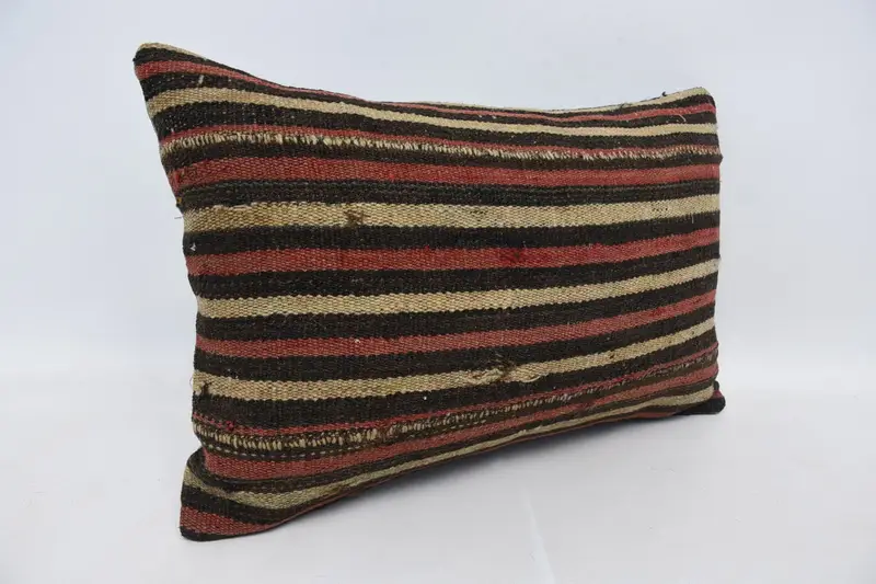 Pillow Cover, 16x24 Pink Cushion, Pillow for Couch, Turkish Bench Pillow, Kilim Cushion Sham, Boho Pillow Sham Cover, Square Throw Pillow Cover - 3