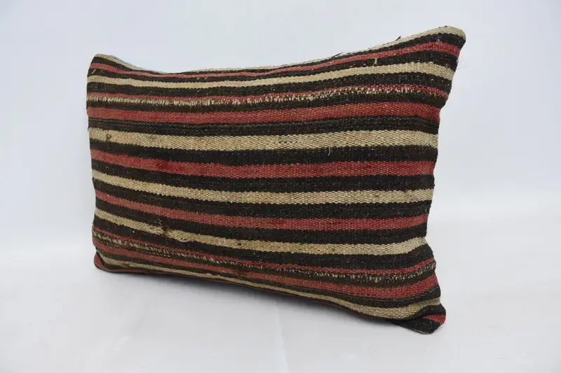 Pillow Cover, 16x24 Pink Cushion, Pillow for Couch, Turkish Bench Pillow, Kilim Cushion Sham, Boho Pillow Sham Cover, Square Throw Pillow Cover - 4