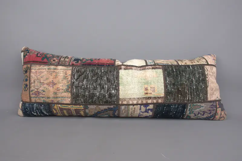 Cushion Cover, Vintage Kilim Pillow, Boho Pillow, Throw Kilim Pillow, Ethnic Pillow Cover Cushion, 16x43 Blue Pillow Cover, Wholesale Cushion Cover - 3