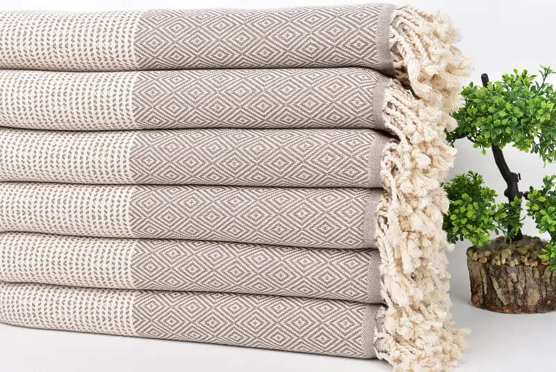Personalized Bridesmaid Gift, Bachelorette Gifts, 70x40 Cotton Chevron Towel, Lightweight Turkish towel for beach, Embroidery Towels, Gift For Her - 3
