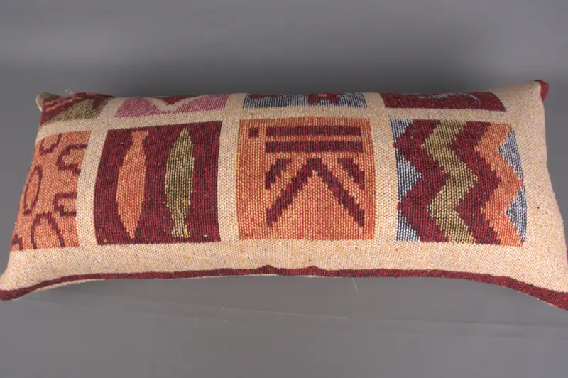 Vintage Kilim Throw Pillow, Cushion Cover, 16x36 Red Pillow Sham, Ethnical Kilim Rug Pillow, Ethnic Pillow Cover Pillow Case, Throw Kilim Pillow - 7