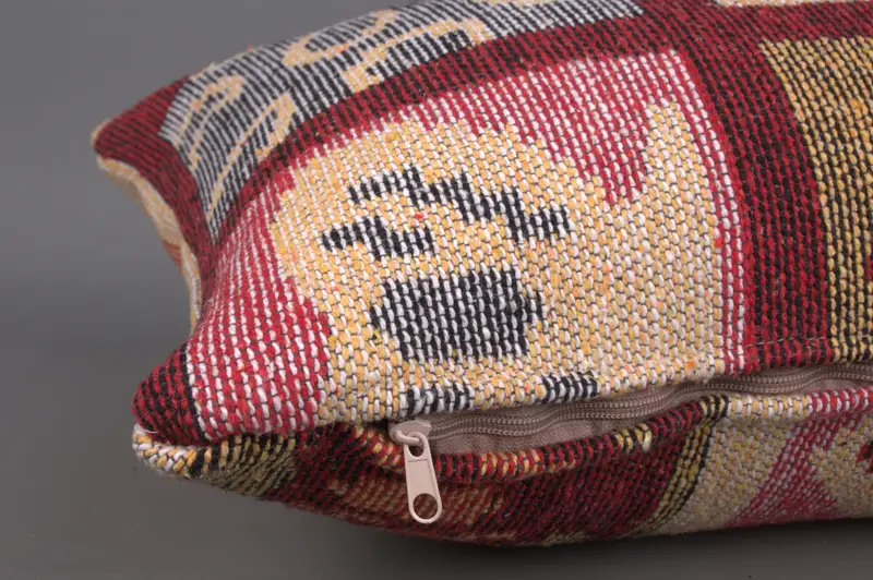 Vintage Kilim Throw Pillow, Cushion Cover, 16x36 Red Pillow Sham, Ethnical Kilim Rug Pillow, Ethnic Pillow Cover Pillow Case, Throw Kilim Pillow - 6