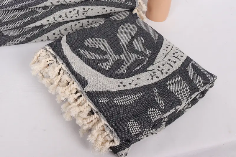 Tablecloth, Bridal Shower Favors, Monogram Blanket, 100x92 Cotton Whale Design Towel, Housewarming Gift, Halloween Blanket, Turkish Beach Blanket - 6