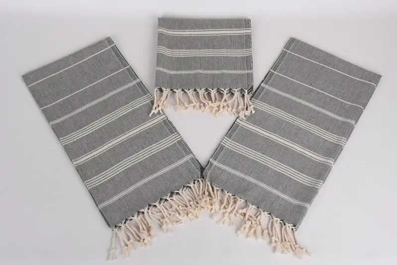 38x24 Cotton Striped Towel, Unique Gift, Custom Name Towel, Turkish Towel Hand Towel, Kitchen Towel, Wedding Hand Made Gift, Personalized Hand Towel - 6