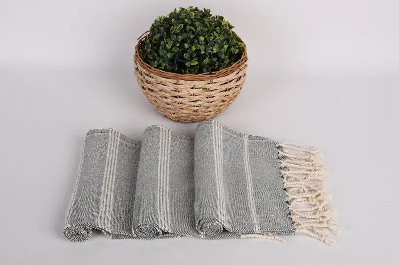 38x24 Cotton Striped Towel, Unique Gift, Custom Name Towel, Turkish Towel Hand Towel, Kitchen Towel, Wedding Hand Made Gift, Personalized Hand Towel - 8