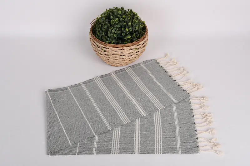 38x24 Cotton Striped Towel, Unique Gift, Custom Name Towel, Turkish Towel Hand Towel, Kitchen Towel, Wedding Hand Made Gift, Personalized Hand Towel - 4