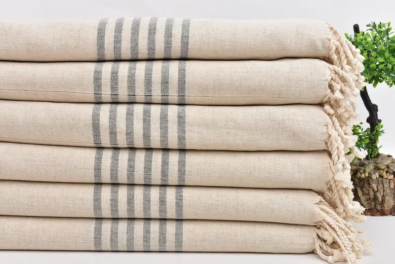 Bride Gift, Thin towel, Personalized Turkish Towel, Turkish beach towel, Hammam Towel USA, 68x36 Cotton Striped Towel, Bachelorette Beach Towel - 3
