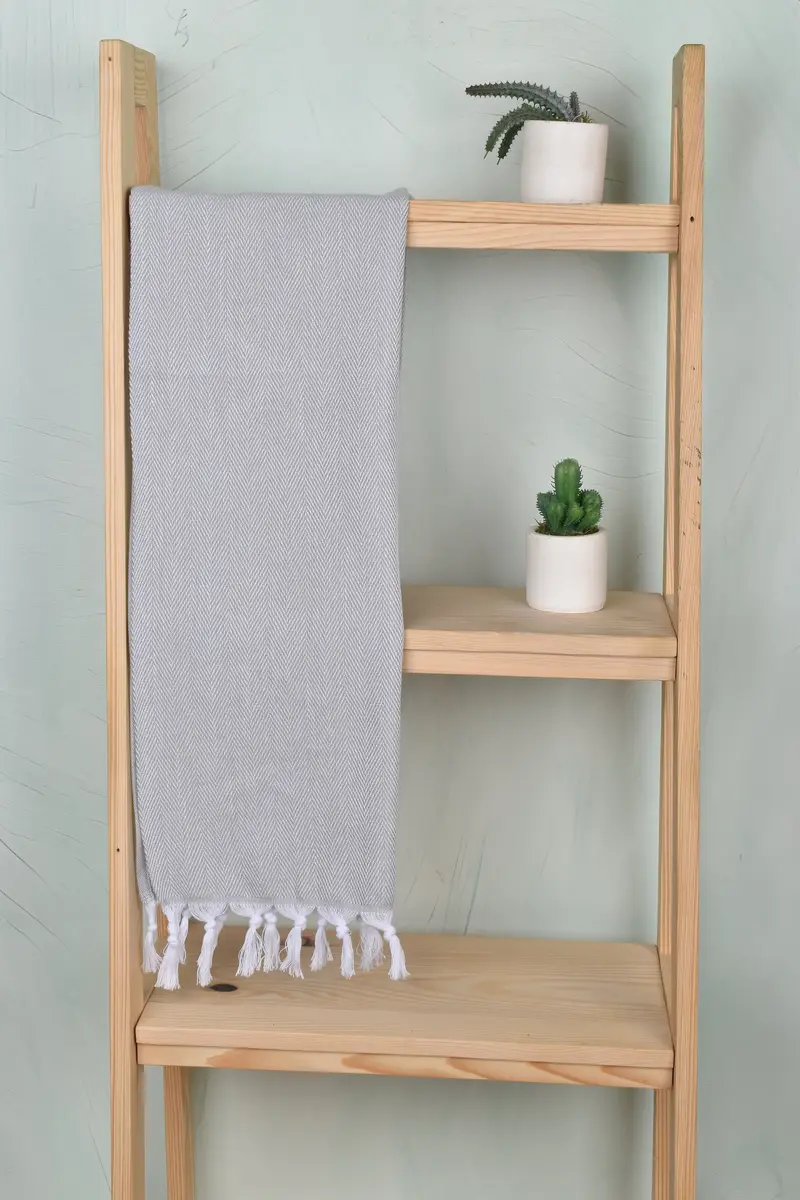 Gift For Wedding Day, 36x18 Cotton Herringbone Towel, Turkish Tea Towel, Monogram Hand Towel, Bridesmaid Gifts, Birthday Gift, Housewarming Gift - 8