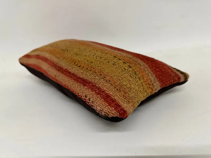 Boho -Kissen, rustikales Kissengehäuse, Kissen für Sofa, Kissenbedeckung, Wandteppichkissen, 8x16 Red Kissenschein, Vintage Kilim -Wurfkissen - 6