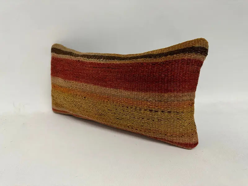 Boho -Kissen, rustikales Kissengehäuse, Kissen für Sofa, Kissenbedeckung, Wandteppichkissen, 8x16 Red Kissenschein, Vintage Kilim -Wurfkissen - 4