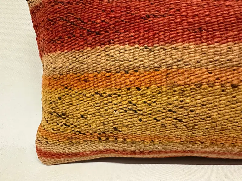Boho -Kissen, rustikales Kissengehäuse, Kissen für Sofa, Kissenbedeckung, Wandteppichkissen, 8x16 Red Kissenschein, Vintage Kilim -Wurfkissen - 2