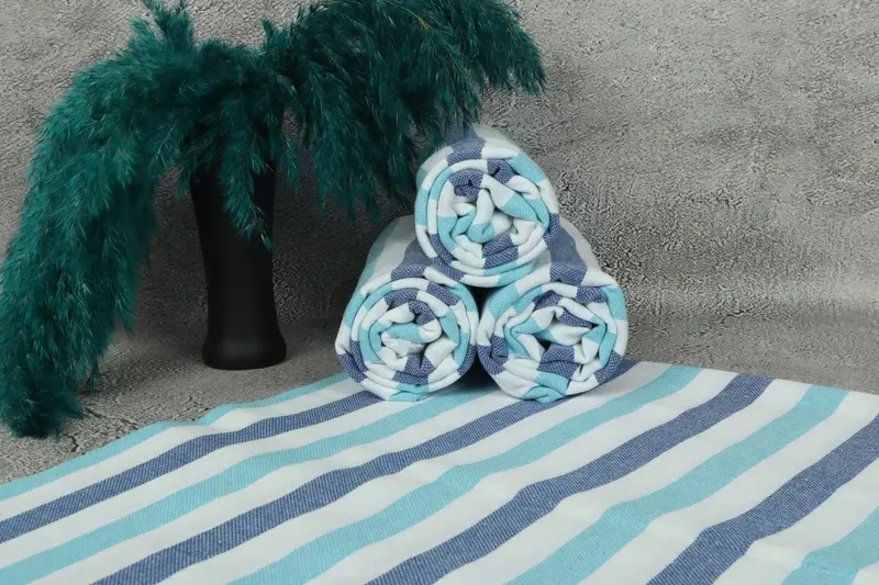 Hammam towel, Unique Gift, Bachelorette Party Favors, Luxury Turkish peshtemal beach towel, 68x40 Cotton Striped Towel, Best Beach Towel - 7