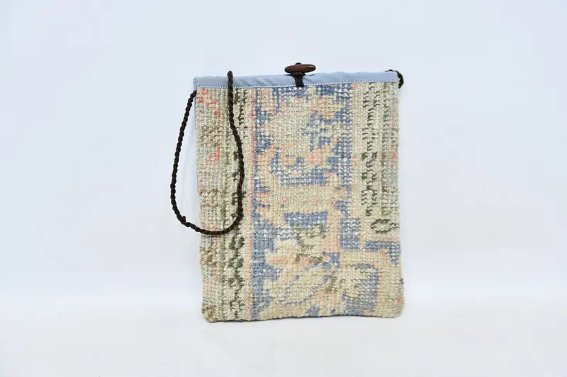 Bolso Kilim con correa ajustable, bolso bandolera de lana con motivo vintage