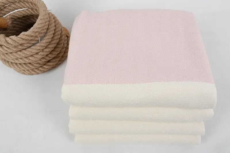 Sand-resistant Turkish towel for travel, Bath towel, Turkish towel, Wedding Favors, Valentines Day Gift Idea, 70x40 Cotton Herringbone Towel - 4