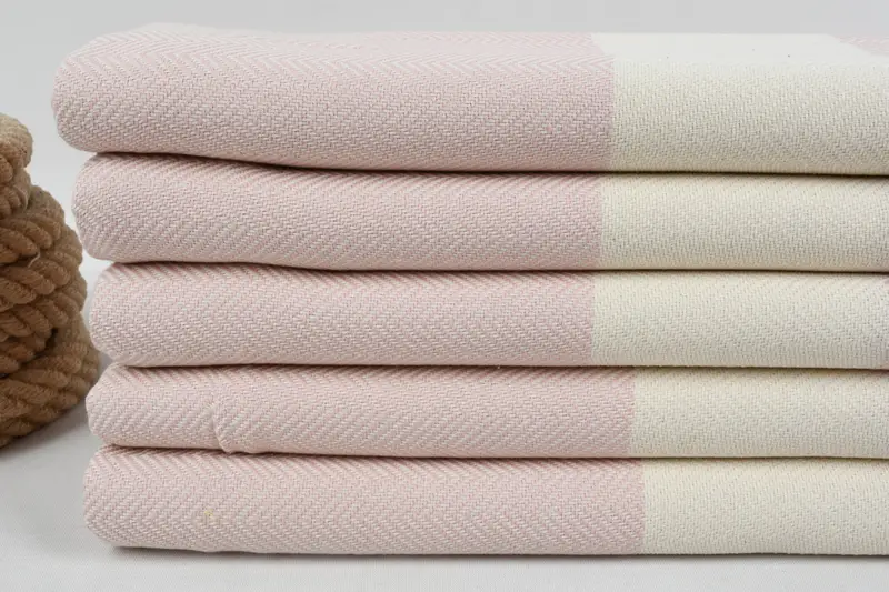 Sand-resistant Turkish towel for travel, Bath towel, Turkish towel, Wedding Favors, Valentines Day Gift Idea, 70x40 Cotton Herringbone Towel - 2