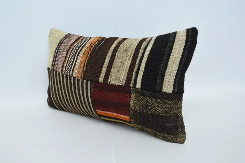 12x20 Brown Pillow, Sofa Pillow Case, Neutral Throw Cushion Cover, Kilim Pillow Cover, Pillow for Couch, Boho Pillow Sham Cover, Cushion Cover - 4