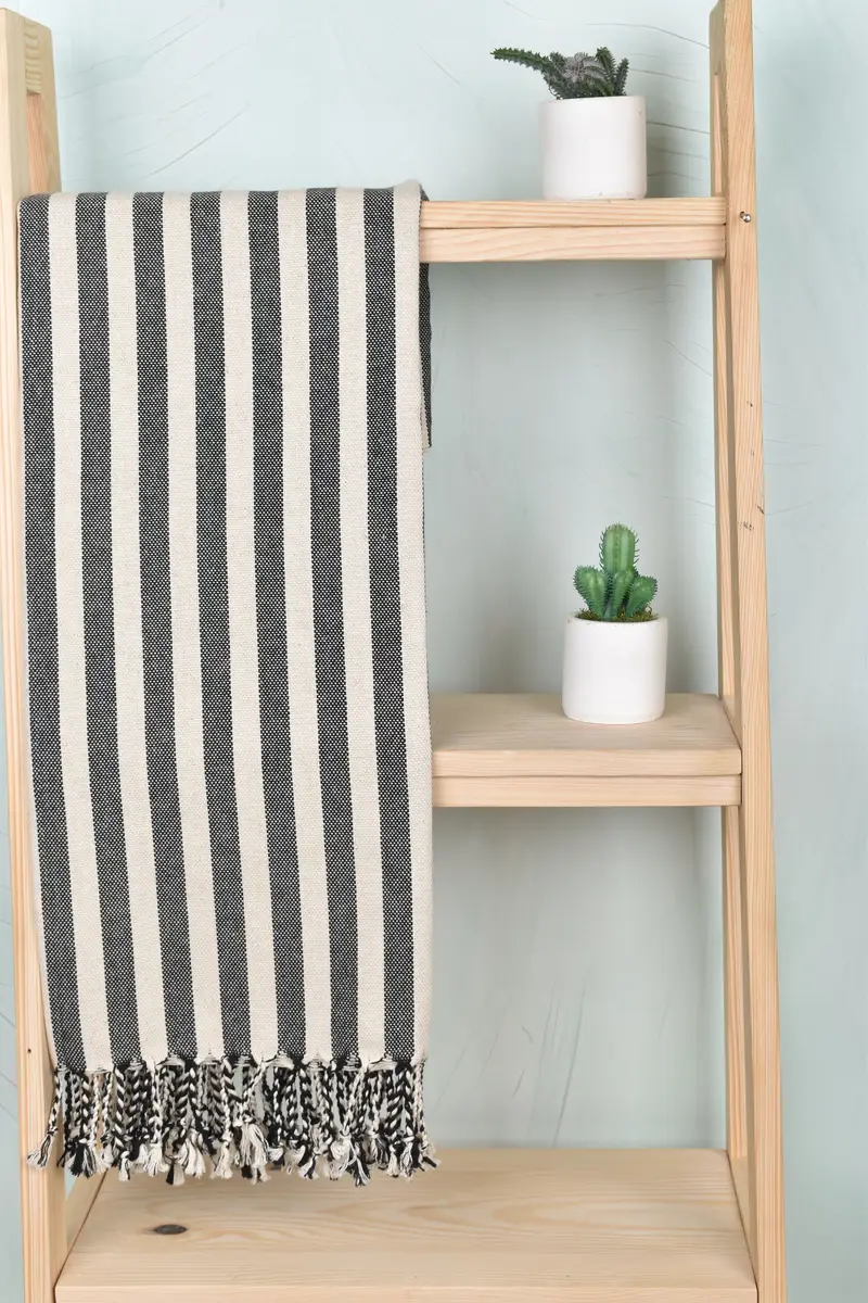 70x40 Linen Striped Towel, Turkish Towel Set, Monogrammed Beach Towel, Wedding Day Gift For Bride, Personalized Wedding Gift, Personalized Gifts - 8