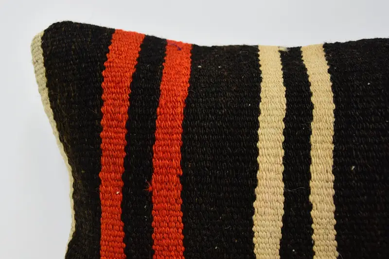 Personalized Gift Pillow Pillow Sham, Antique Pillows, Kilim Cushion Sham, Vintage Pillow, 12x20 Brown Pillow, Yoga Pillow Cover, Cushion Cover - 2