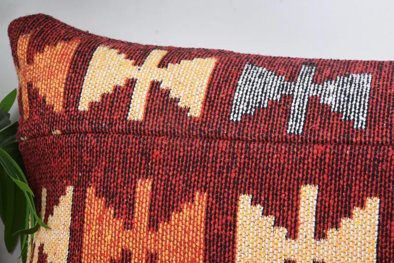 16x43 Beige Cushion Cover, Oriental Cushion Cover, Vintage Kilim Pillow, Boho Pillow Sham Cover, Turkish Kilim Pillow, Hippie Throw Pillow, Pillow - 2